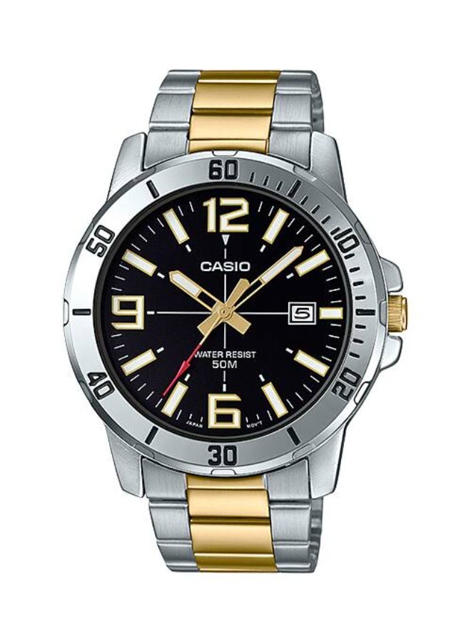 MTP-VD01SG-1B ANALOG QUARTZ WRIST WATCH FOR MEN -49 × 45 × 10.3 mm